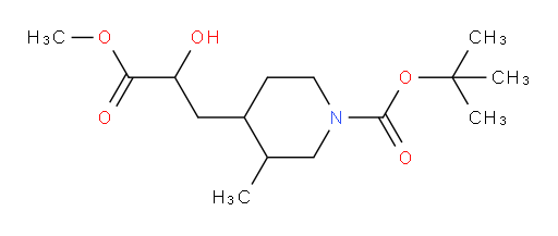 tert-butyl 4-(2-hydroxy-3-methoxy-3-oxopropyl)-3-methylpiperidine-1-carboxylate