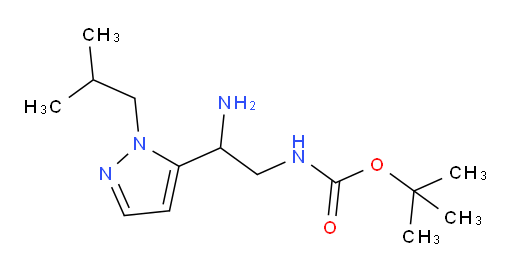 tert-butyl N-{2-amino-2-[1-(2-methylpropyl)-1H-pyrazol-5-yl]ethyl}carbamate