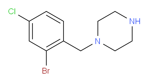 1-[(2-bromo-4-chlorophenyl)methyl]piperazine