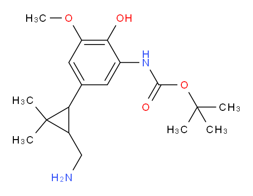 tert-butyl N-{5-[3-(aminomethyl)-2,2-dimethylcyclopropyl]-2-hydroxy-3-methoxyphenyl}carbamate