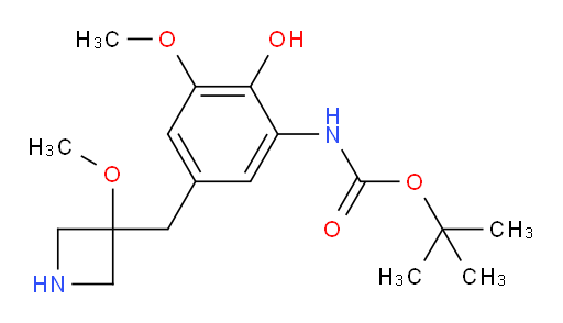 tert-butyl N-{2-hydroxy-3-methoxy-5-[(3-methoxyazetidin-3-yl)methyl]phenyl}carbamate