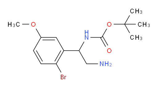 tert-butyl N-[2-amino-1-(2-bromo-5-methoxyphenyl)ethyl]carbamate