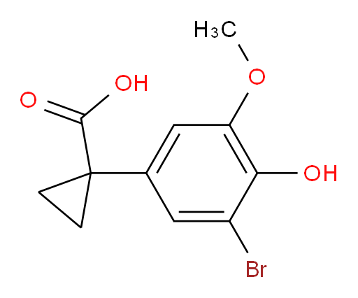 1-(3-bromo-4-hydroxy-5-methoxyphenyl)cyclopropane-1-carboxylic acid