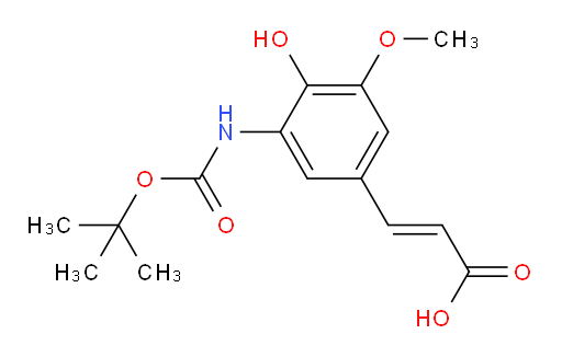 3-(3-{[(tert-butoxy)carbonyl]amino}-4-hydroxy-5-methoxyphenyl)prop-2-enoic acid