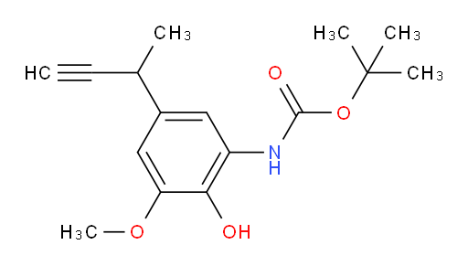 tert-butyl N-[5-(but-3-yn-2-yl)-2-hydroxy-3-methoxyphenyl]carbamate