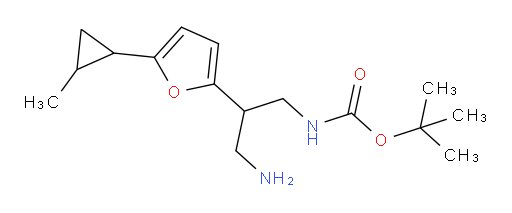 tert-butyl N-{3-amino-2-[5-(2-methylcyclopropyl)furan-2-yl]propyl}carbamate