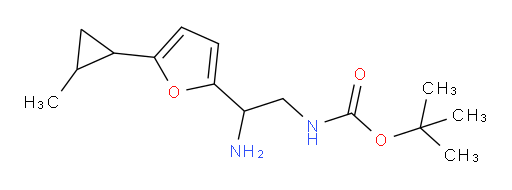 tert-butyl N-{2-amino-2-[5-(2-methylcyclopropyl)furan-2-yl]ethyl}carbamate