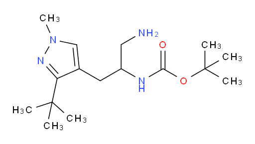 tert-butyl N-[1-amino-3-(3-tert-butyl-1-methyl-1H-pyrazol-4-yl)propan-2-yl]carbamate