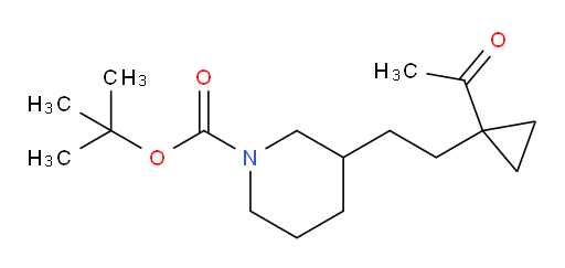 tert-butyl 3-[2-(1-acetylcyclopropyl)ethyl]piperidine-1-carboxylate