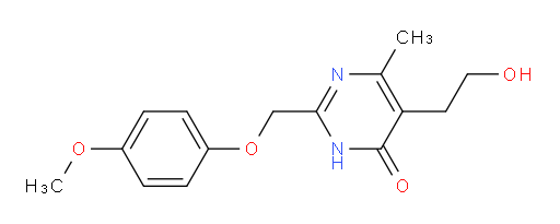 5-(2-hydroxyethyl)-2-[(4-methoxyphenoxy)methyl]-6-methyl-3,4-dihydropyrimidin-4-one