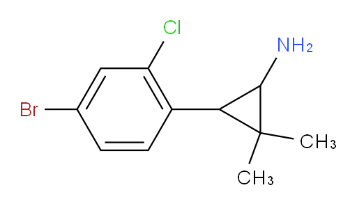 3-(4-bromo-2-chlorophenyl)-2,2-dimethylcyclopropan-1-amine