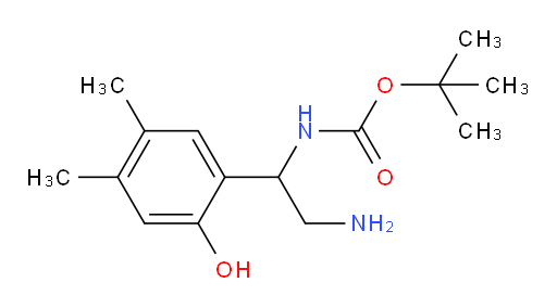 tert-butyl N-[2-amino-1-(2-hydroxy-4,5-dimethylphenyl)ethyl]carbamate