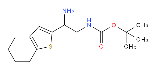 tert-butyl N-[2-amino-2-(4,5,6,7-tetrahydro-1-benzothiophen-2-yl)ethyl]carbamate