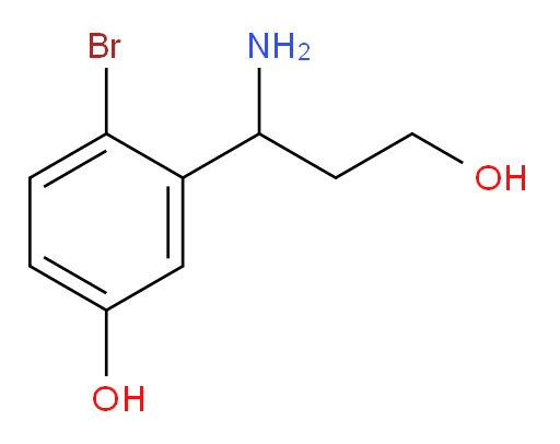 3-(1-amino-3-hydroxypropyl)-4-bromophenol