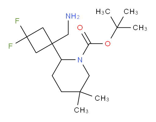 tert-butyl 2-[1-(aminomethyl)-3,3-difluorocyclobutyl]-5,5-dimethylpiperidine-1-carboxylate