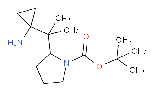 tert-butyl 2-[2-(1-aminocyclopropyl)propan-2-yl]pyrrolidine-1-carboxylate