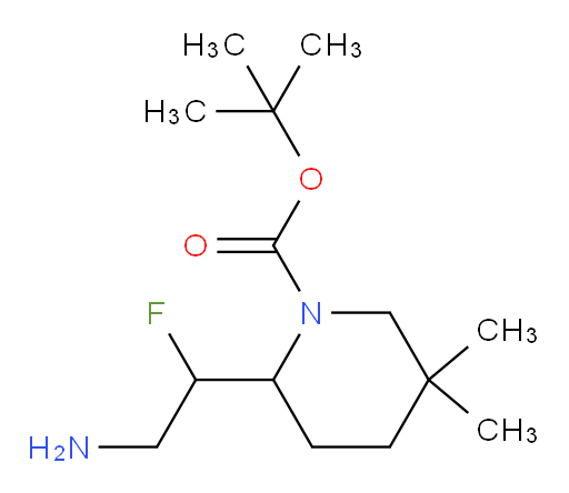 tert-butyl 2-(2-amino-1-fluoroethyl)-5,5-dimethylpiperidine-1-carboxylate