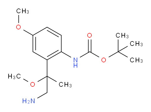 tert-butyl N-[2-(1-amino-2-methoxypropan-2-yl)-4-methoxyphenyl]carbamate