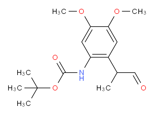 tert-butyl N-[4,5-dimethoxy-2-(1-oxopropan-2-yl)phenyl]carbamate