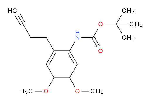 tert-butyl N-[2-(but-3-yn-1-yl)-4,5-dimethoxyphenyl]carbamate
