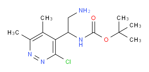 tert-butyl N-[2-amino-1-(3-chloro-5,6-dimethylpyridazin-4-yl)ethyl]carbamate