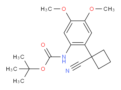 tert-butyl N-[2-(1-cyanocyclobutyl)-4,5-dimethoxyphenyl]carbamate