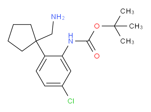 tert-butyl N-{2-[1-(aminomethyl)cyclopentyl]-5-chlorophenyl}carbamate