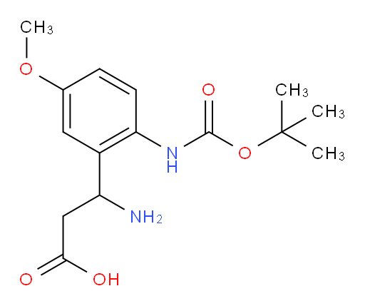 3-amino-3-(2-{[(tert-butoxy)carbonyl]amino}-5-methoxyphenyl)propanoic acid