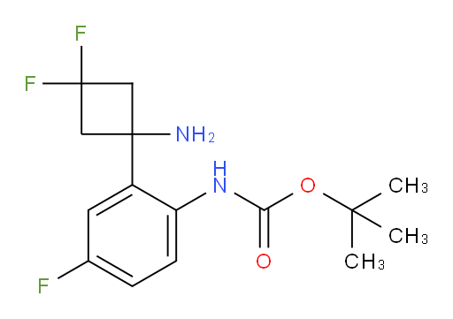 tert-butyl N-[2-(1-amino-3,3-difluorocyclobutyl)-4-fluorophenyl]carbamate