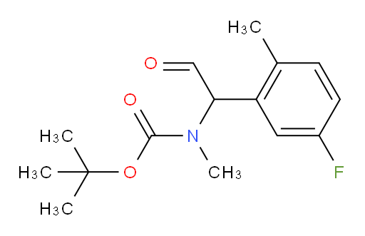 tert-butyl N-[1-(5-fluoro-2-methylphenyl)-2-oxoethyl]-N-methylcarbamate