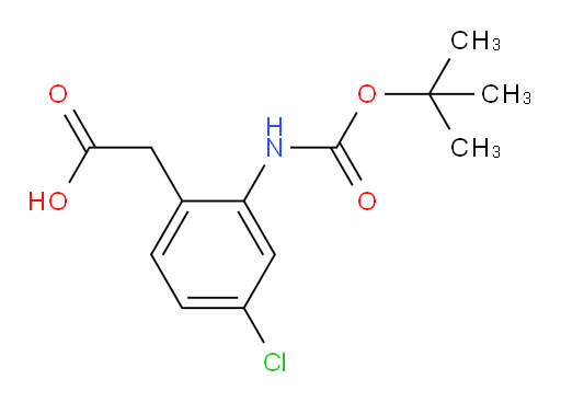 2-(2-{[(tert-butoxy)carbonyl]amino}-4-chlorophenyl)acetic acid