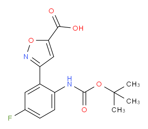 3-(2-{[(tert-butoxy)carbonyl]amino}-5-fluorophenyl)-1,2-oxazole-5-carboxylic acid
