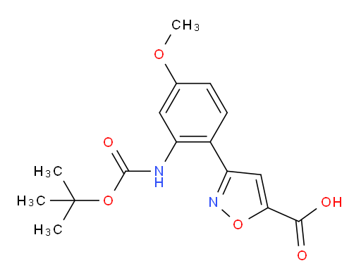 3-(2-{[(tert-butoxy)carbonyl]amino}-4-methoxyphenyl)-1,2-oxazole-5-carboxylic acid
