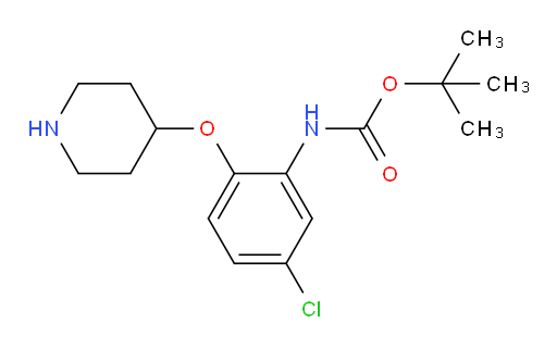tert-butyl N-[5-chloro-2-(piperidin-4-yloxy)phenyl]carbamate