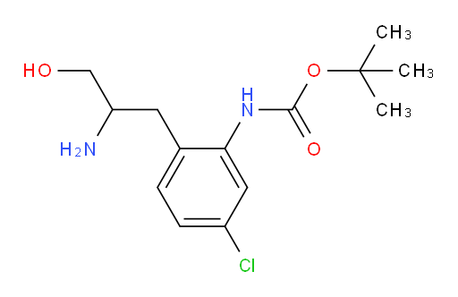 tert-butyl N-[2-(2-amino-3-hydroxypropyl)-5-chlorophenyl]carbamate
