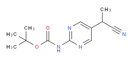 tert-butyl N-[5-(1-cyanoethyl)pyrimidin-2-yl]carbamate