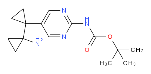 tert-butyl N-{5-[1-(1-aminocyclopropyl)cyclopropyl]pyrimidin-2-yl}carbamate