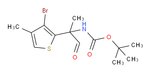 tert-butyl N-[2-(3-bromo-4-methylthiophen-2-yl)-1-oxopropan-2-yl]carbamate