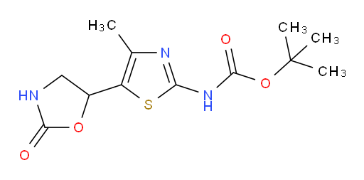 tert-butyl N-[4-methyl-5-(2-oxo-1,3-oxazolidin-5-yl)-1,3-thiazol-2-yl]carbamate