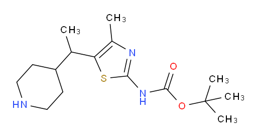tert-butyl N-{4-methyl-5-[1-(piperidin-4-yl)ethyl]-1,3-thiazol-2-yl}carbamate