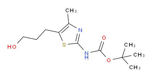 tert-butyl N-[5-(3-hydroxypropyl)-4-methyl-1,3-thiazol-2-yl]carbamate