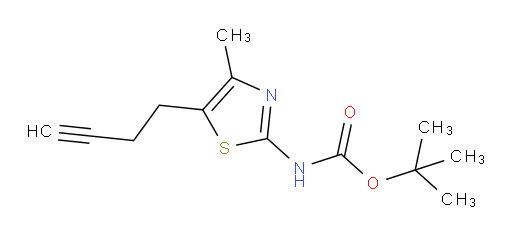 tert-butyl N-[5-(but-3-yn-1-yl)-4-methyl-1,3-thiazol-2-yl]carbamate