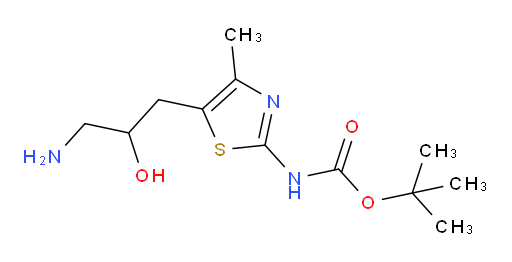 tert-butyl N-[5-(3-amino-2-hydroxypropyl)-4-methyl-1,3-thiazol-2-yl]carbamate