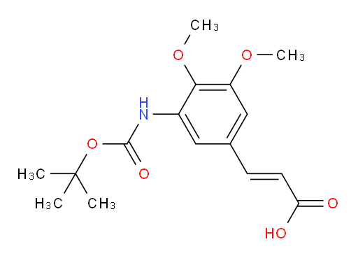 3-(3-{[(tert-butoxy)carbonyl]amino}-4,5-dimethoxyphenyl)prop-2-enoic acid