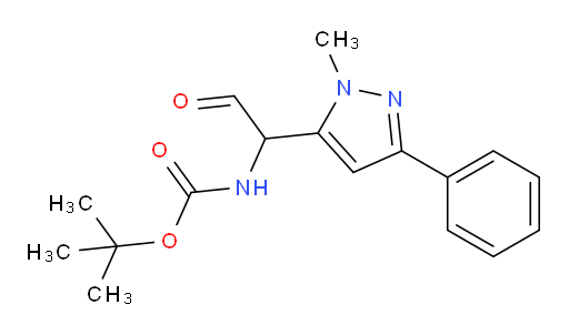 tert-butyl N-[1-(1-methyl-3-phenyl-1H-pyrazol-5-yl)-2-oxoethyl]carbamate