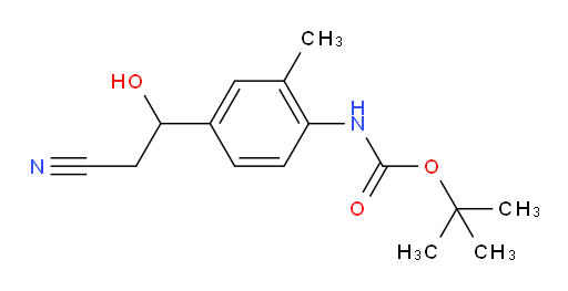 tert-butyl N-[4-(2-cyano-1-hydroxyethyl)-2-methylphenyl]carbamate