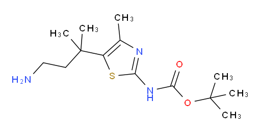 tert-butyl N-[5-(4-amino-2-methylbutan-2-yl)-4-methyl-1,3-thiazol-2-yl]carbamate