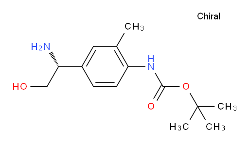 tert-butyl N-{4-[(1R)-1-amino-2-hydroxyethyl]-2-methylphenyl}carbamate