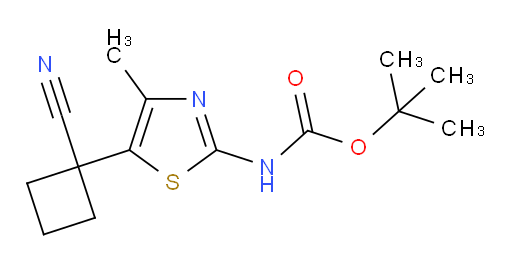 tert-butyl N-[5-(1-cyanocyclobutyl)-4-methyl-1,3-thiazol-2-yl]carbamate
