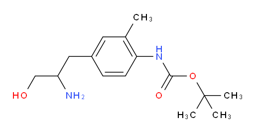 tert-butyl N-[4-(2-amino-3-hydroxypropyl)-2-methylphenyl]carbamate